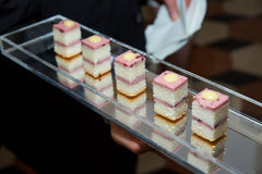 tray of vanilla Petit fours