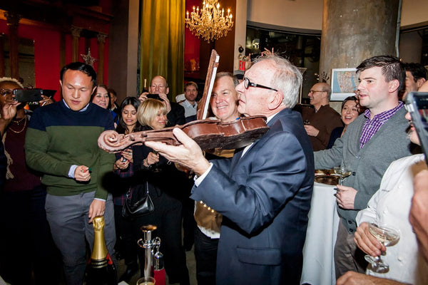 Chef Alain Sailhac plays violin