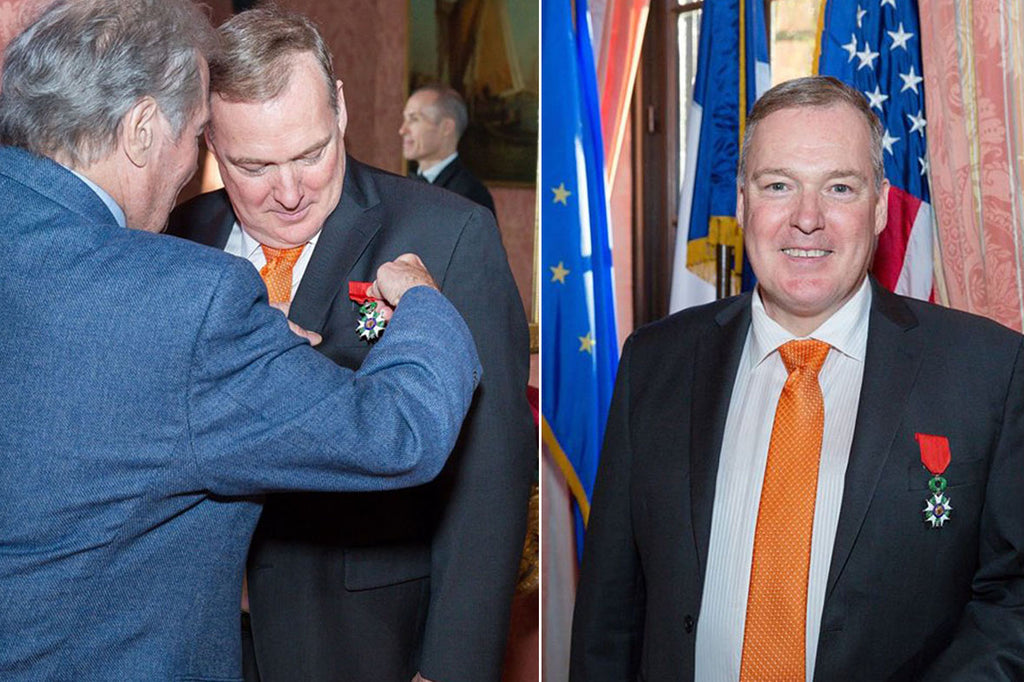 Jacques received the French Chevalier of the Legion of Honor at event